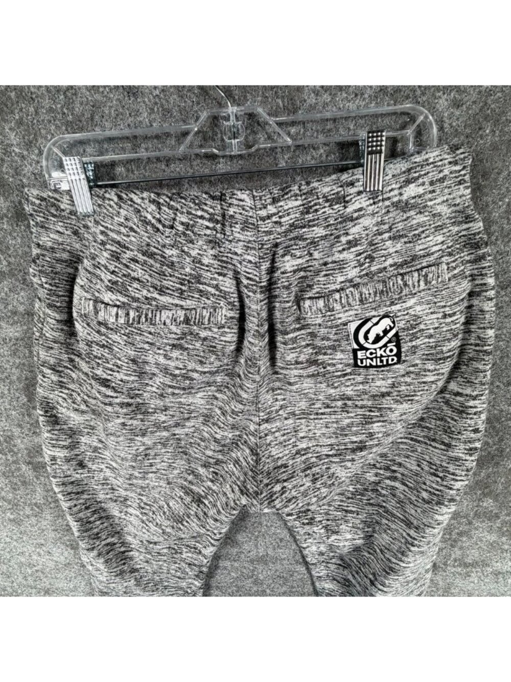 Ecko Unltd. Sweatpants Mens L Heather Gray Fleece Sports Activewear Tapered Leg - Picture 3 of 15